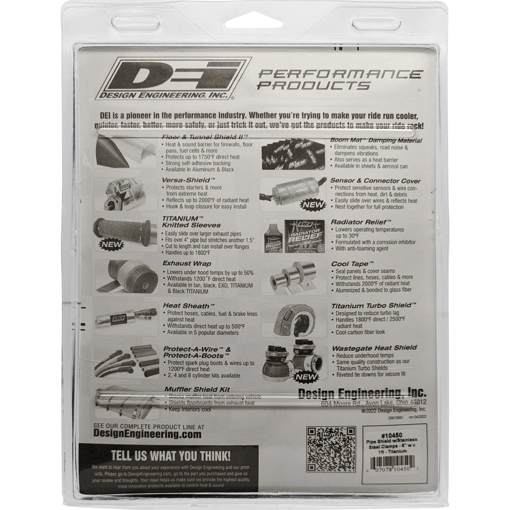DEI Pipe Shield Kit (Titanium, 1ft Long x 6in Wide) - Angle 4