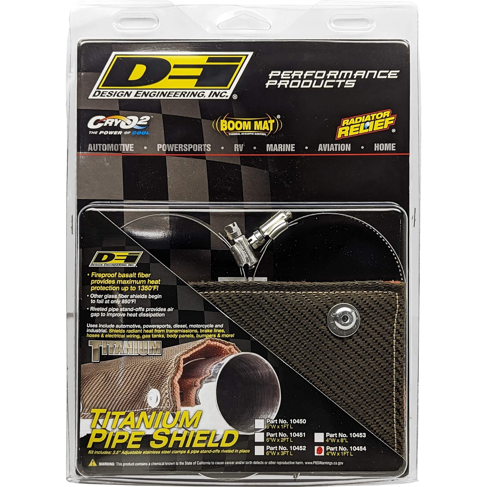 DEI Pipe Shield (Titanium, 4in x 12in) - Angle 2