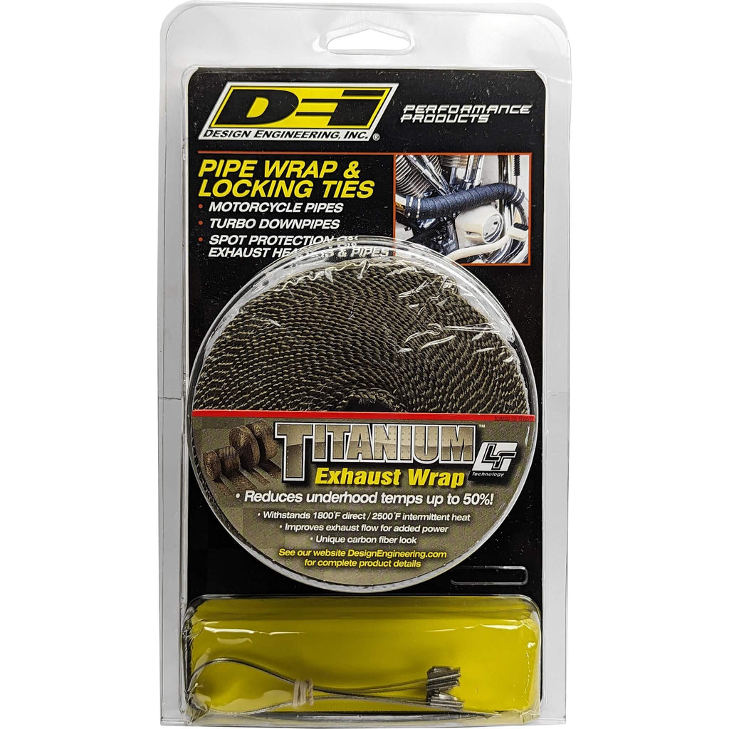 DEI Pipe Wrap Kit w/ Ties (Titanium, 2in x 25ft) - Angle 2