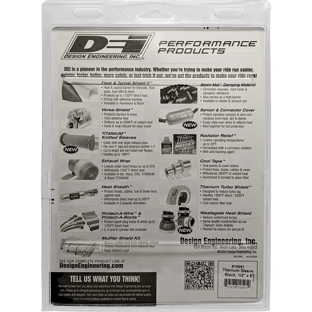 DEI Protect-A-Sleeve (Black Titanium, 1/2in x 6 Ft) - Angle 3