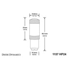 Diode Dynamics 1157 HP24 LED Turn Signal Bulbs (Cool White, 410 Lumens, Pair), 2008-2014 WRX & STi - Angle 3