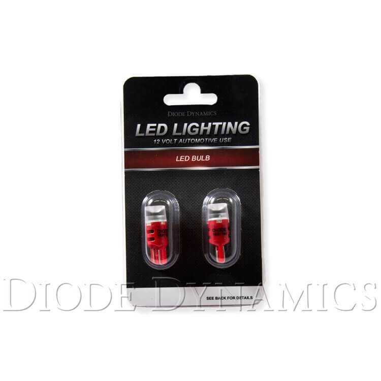 Diode Dynamics 194 HP3 LED License/Sidemarker/C-Light Bulbs (Red, Pair), 2015-2025 WRX & STi - Angle 2