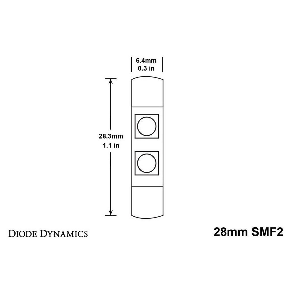 Diode Dynamics 28mm SMF2 LED Vanity Light Bulb (24 Lumens, Warm White, Single), 2015-2021 WRX & STi - Angle 3