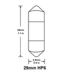 Diode Dynamics 29mm HP6 LED Bulb (Amber, Single) - Angle 2