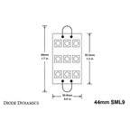 Diode Dynamics 44mm SML9 LED Map Light Bulb (Amber, Single) - Angle 3