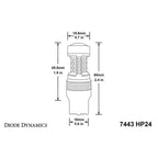 Diode Dynamics 7443 HP24 LED Switchback Front Blinker Bulbs (Cool White, Pair), 2013-2016 BRZ & FR-S - Angle 3