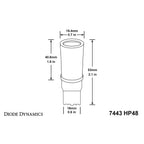 Diode Dynamics 7443 HP48 LED Turn Signal Bulb (Amber, 280 Lumens, Single), 2004-2007 WRX - Angle 2