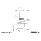 Diode Dynamics 9006 HP48 LED Fog Light Bulbs (Cool White, 280 Lumens, Pair), 2008-2014 WRX & STi - Angle 3