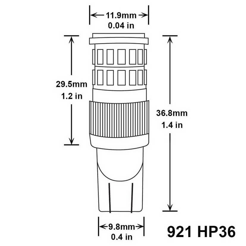Diode Dynamics 921 HP36 LED Backup Bulb (Cool White, 310 Lumens, Single), 2015-2021 WRX & STi - Angle 3