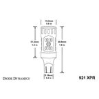 Diode Dynamics 921 XPR LED Backup Bulbs (Red, 720 Lumens, Pair), 2015-2021 WRX/STi & 2022+ BRZ/GR86 - Angle 3