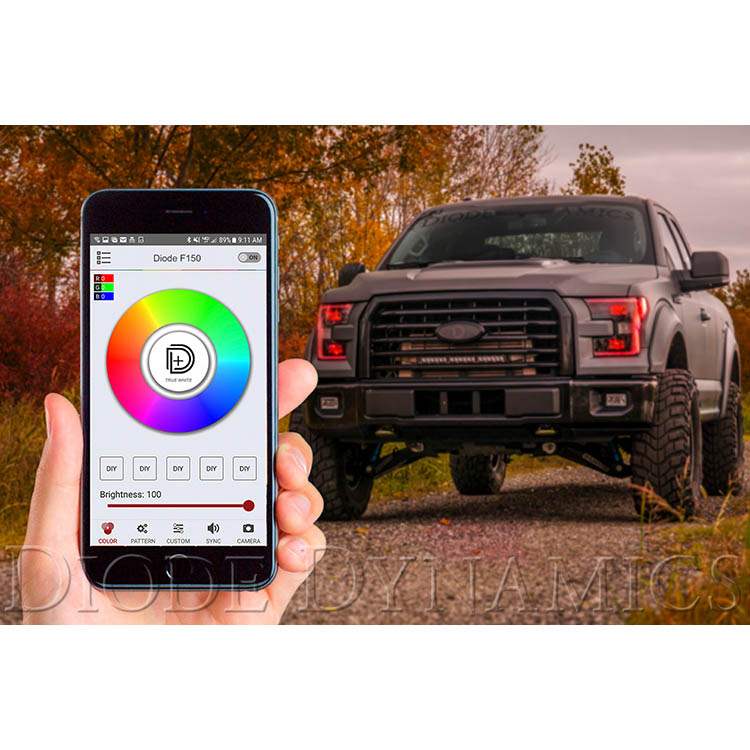 Diode Dynamics Bluetooth RGBW LED 1 Channel Controller - Angle 3