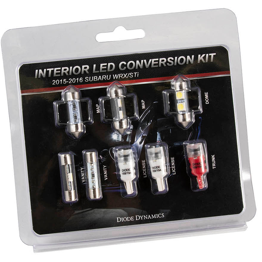 Diode Dynamics Interior LED Bulb Lighting Kit (Stage 1, Red), 2015-2025 WRX & 2015-2021 STi