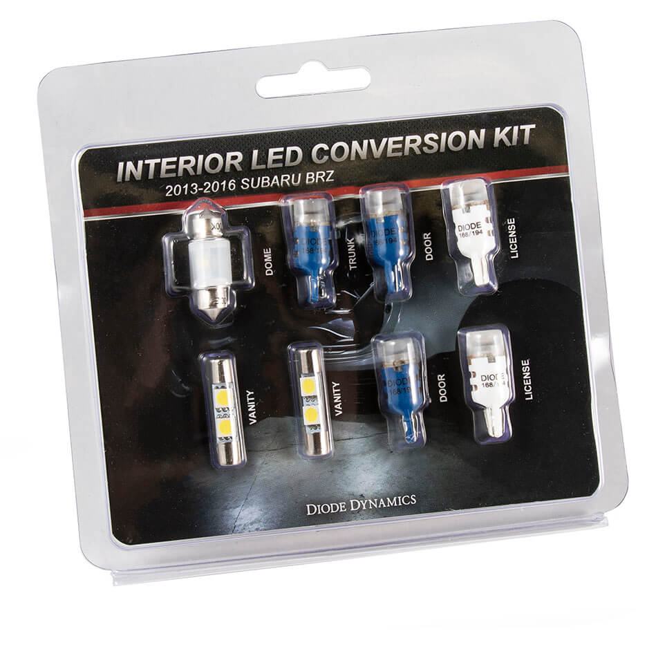 Diode Dynamics Interior LED Bulb Lighting Kit (Stage 2, Blue), 2013-2018 BRZ