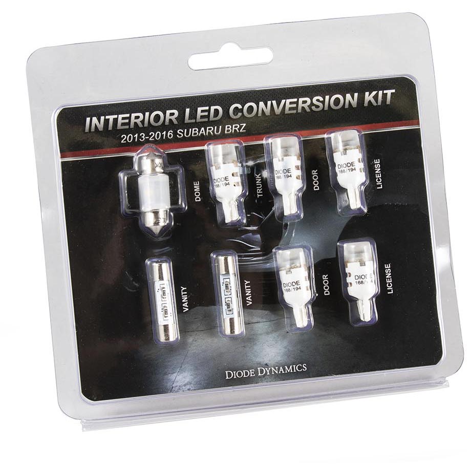 Diode Dynamics Interior LED Bulb Lighting Kit (Stage 2, Cool White), 2013-2018 BRZ