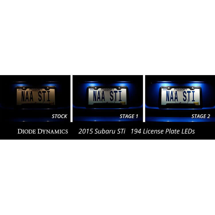 Diode Dynamics Interior LED Bulb Lighting Kit (Stage 2, Cool White), 2015-2025 WRX & 2015-2021 STi - Angle 3