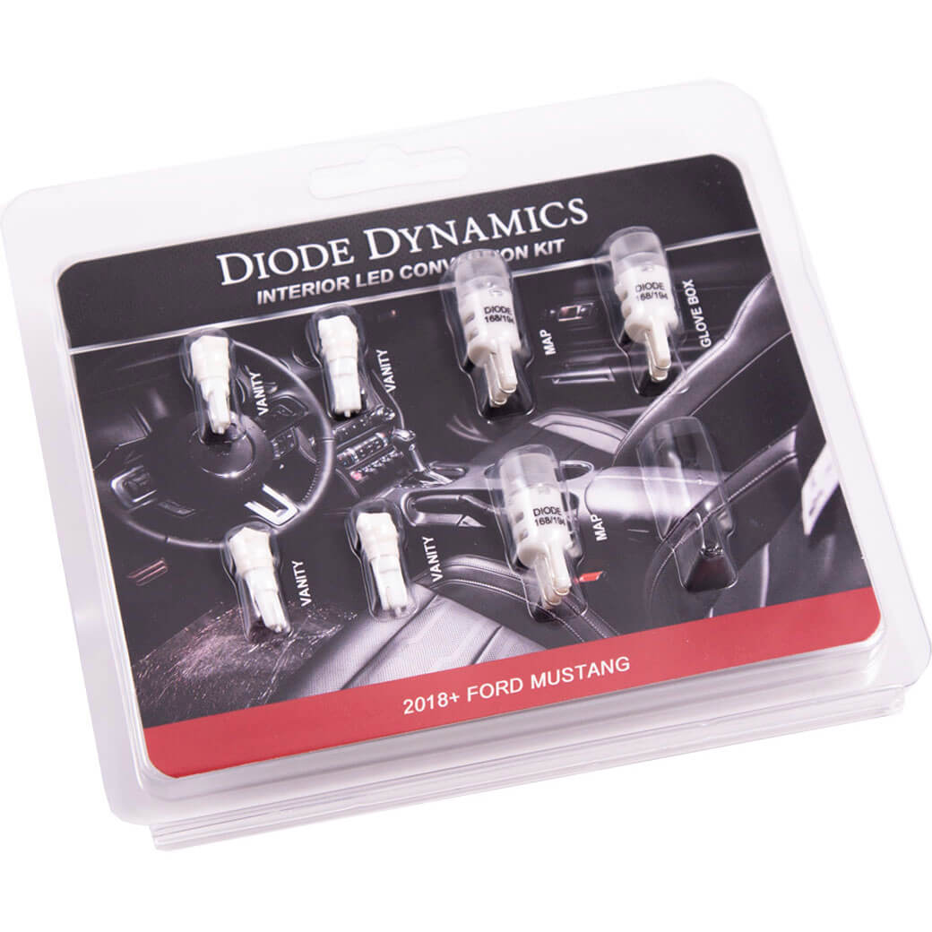 Diode Dynamics Interior LED Bulb Lighting Kit (Stage 2, Cool White), 2018-2021 Mustang