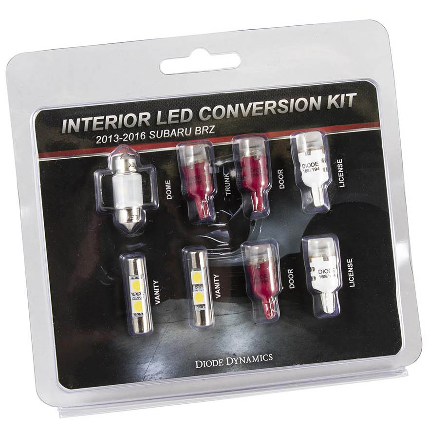 Diode Dynamics Interior LED Bulb Lighting Kit (Stage 2, Red), 2013-2018 BRZ