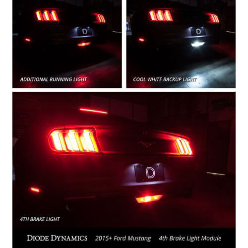 Diode Dynamics LED 4th Brake Module (Red/White), 2015-2021 Mustang - Angle 2
