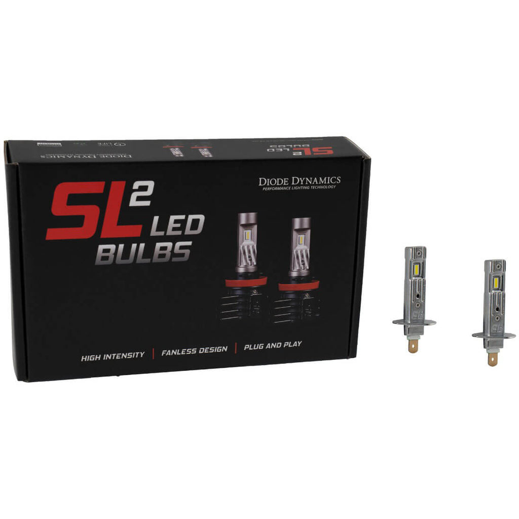 Diode Dynamics SL2 LED Bulbs (H1, Yellow, Pair/2) - Angle 2
