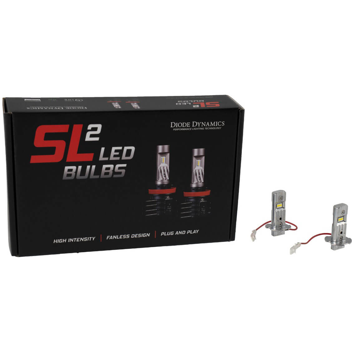 Diode Dynamics SL2 LED Bulbs (H3, White, Pair/2) - Angle 3