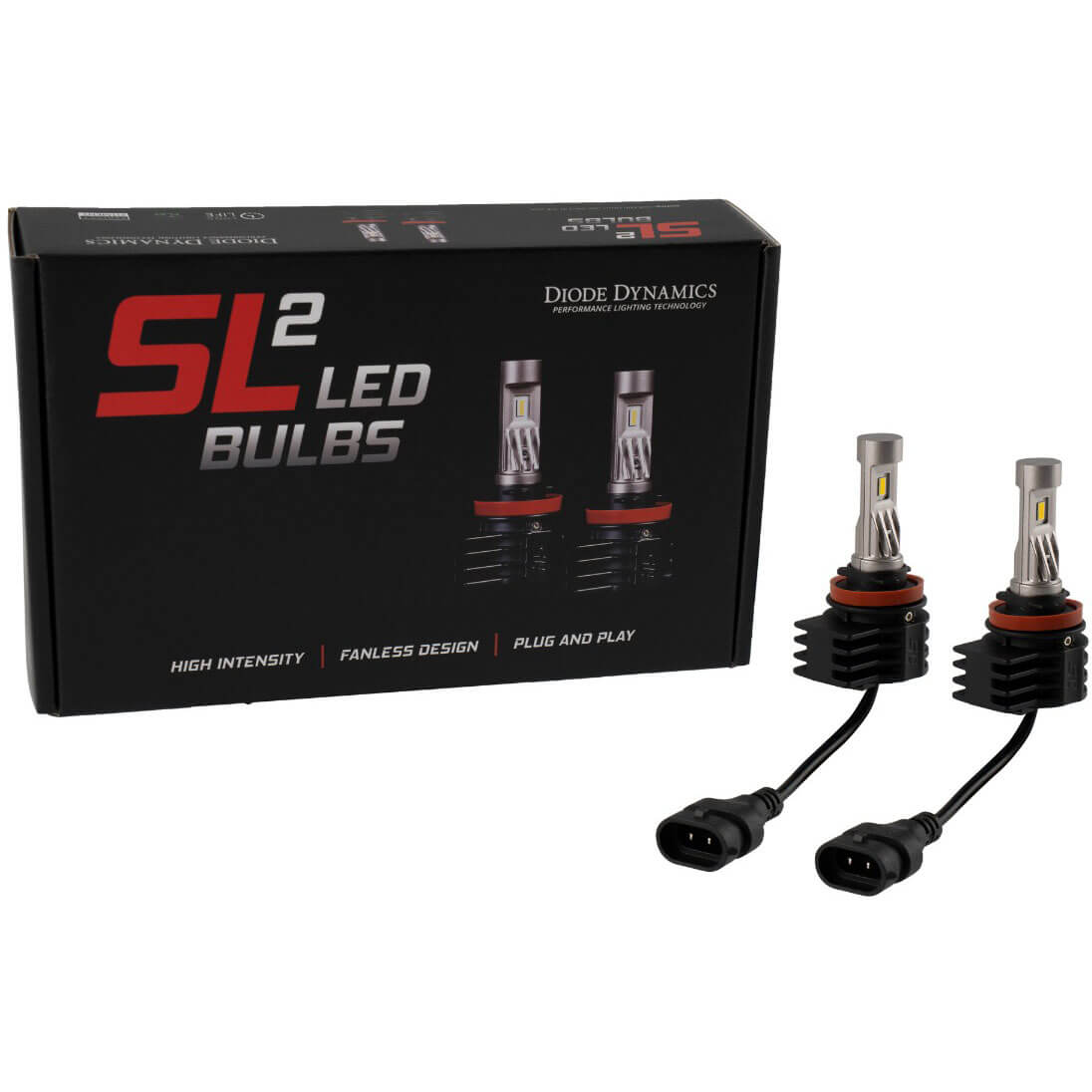 Diode Dynamics SL2 LED Low Beam Headlight Bulbs (H11/H8/H9, White, Pair), 2015-2018 WRX & 2015-2017 STi - Angle 2