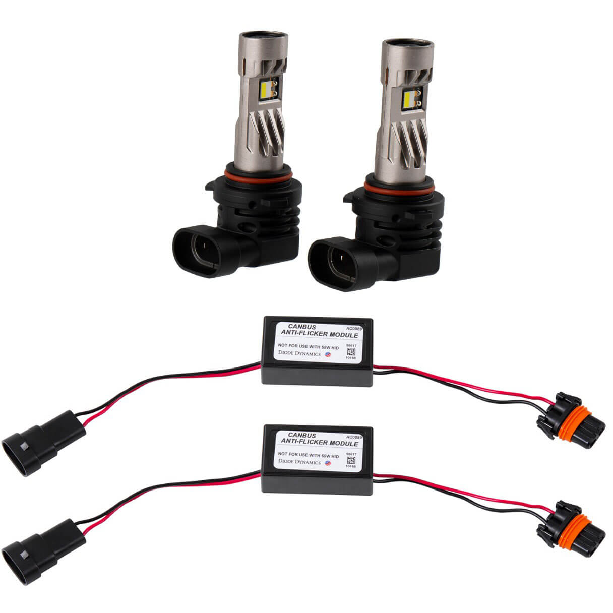 Diode Dynamics SL2 Pro LED Bulbs w/ AntiFlicker Modules (9006/9012, White, Pair/2)
