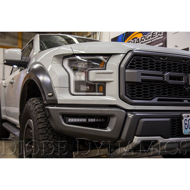 Diode Dynamics SS12 LED Fog Light Kit 12in (Driving, White), 2017-2020 F-150 Raptor - Angle 2