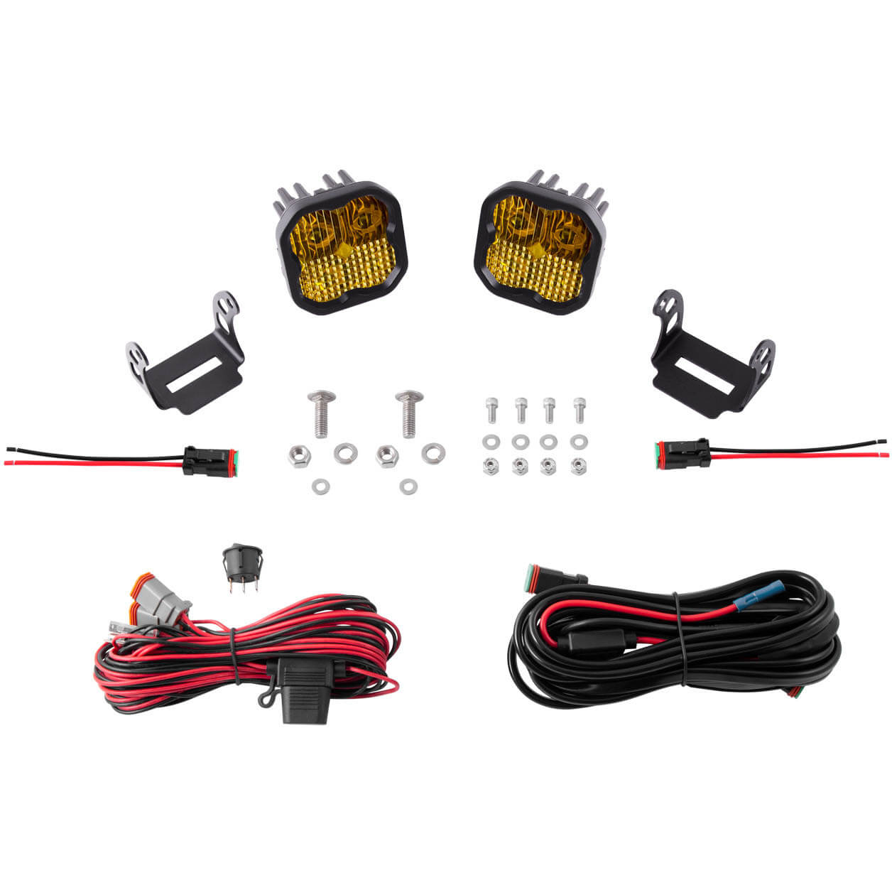 Diode Dynamics SS3 LED Ditch Light Kit Pro Yellow Combo, 2021-2025 Bronco