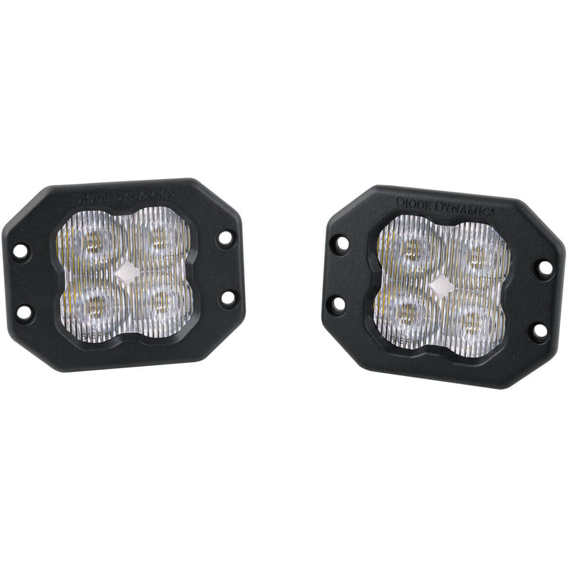Diode Dynamics SS3 Pro ABL Flush LED Pods (White, SAE Fog, Pair/2)