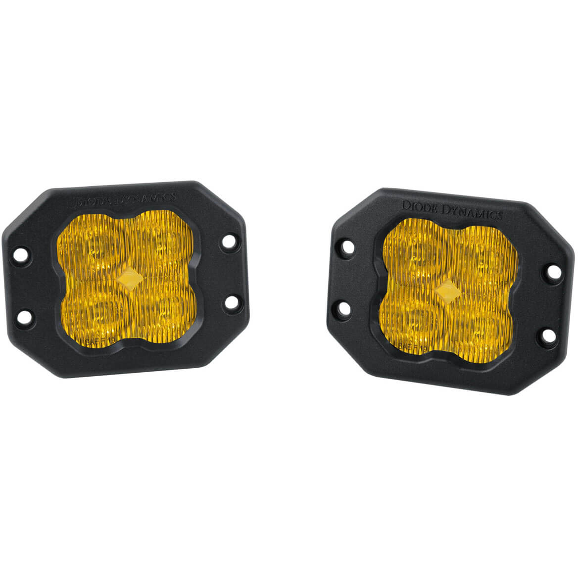 Diode Dynamics SS3 Pro ABL Flush LED Pods (Yellow, SAE Fog, Pair/2)