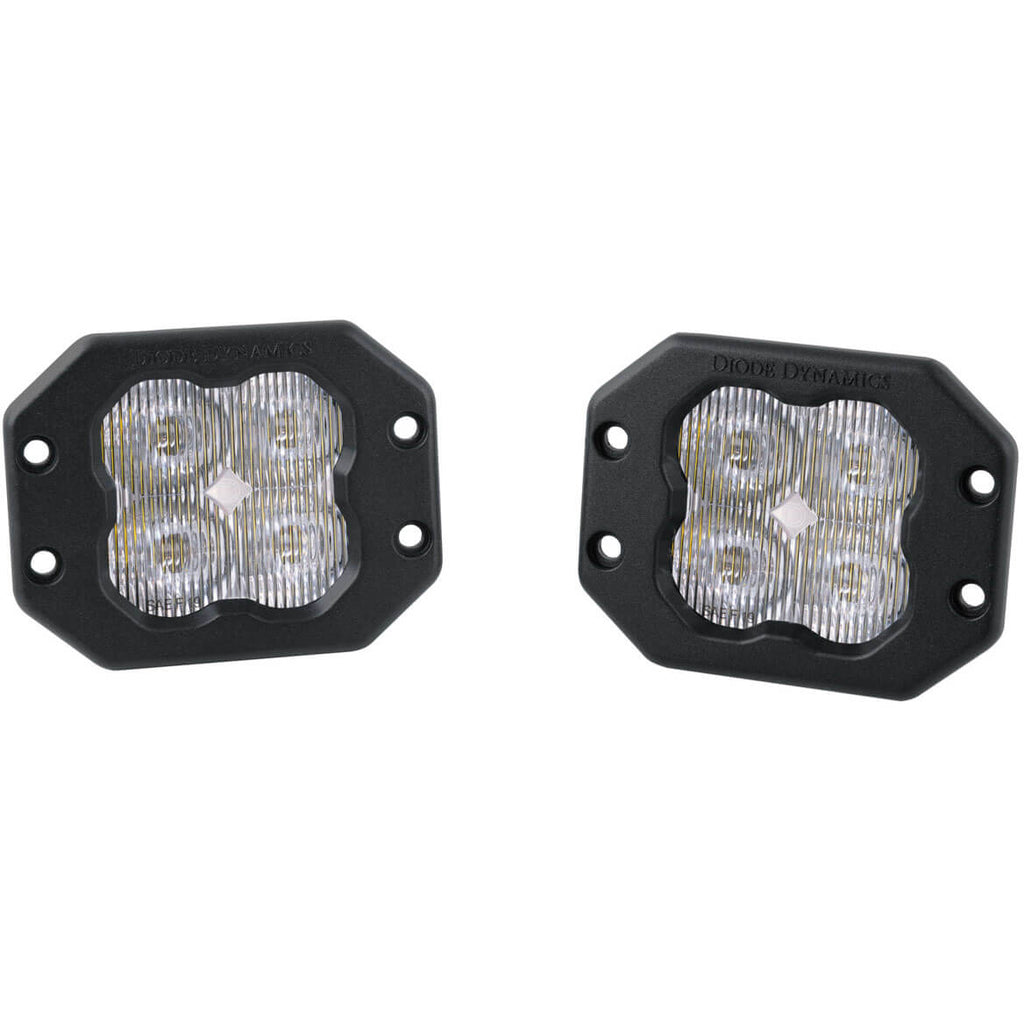 Diode Dynamics SS3 Sport ABL Flush LED Pods (White, SAE Fog, Pair/2)