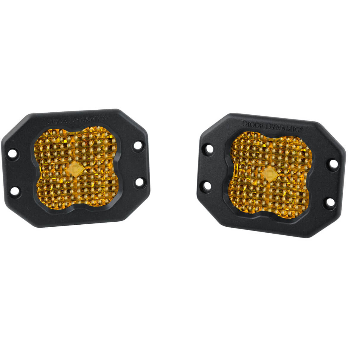 Diode Dynamics SS3 Sport ABL Flush LED Pods (Yellow, Flood, Pair/2)
