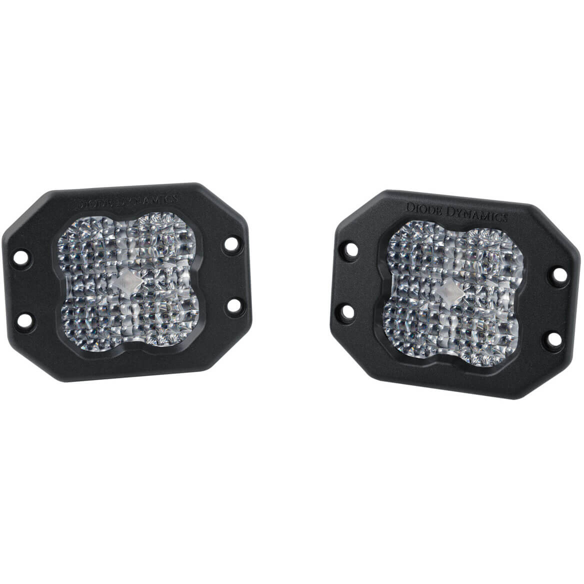 Diode Dynamics SS3 Sport RBL Flush LED Pods (White, Flood, Pair/2)