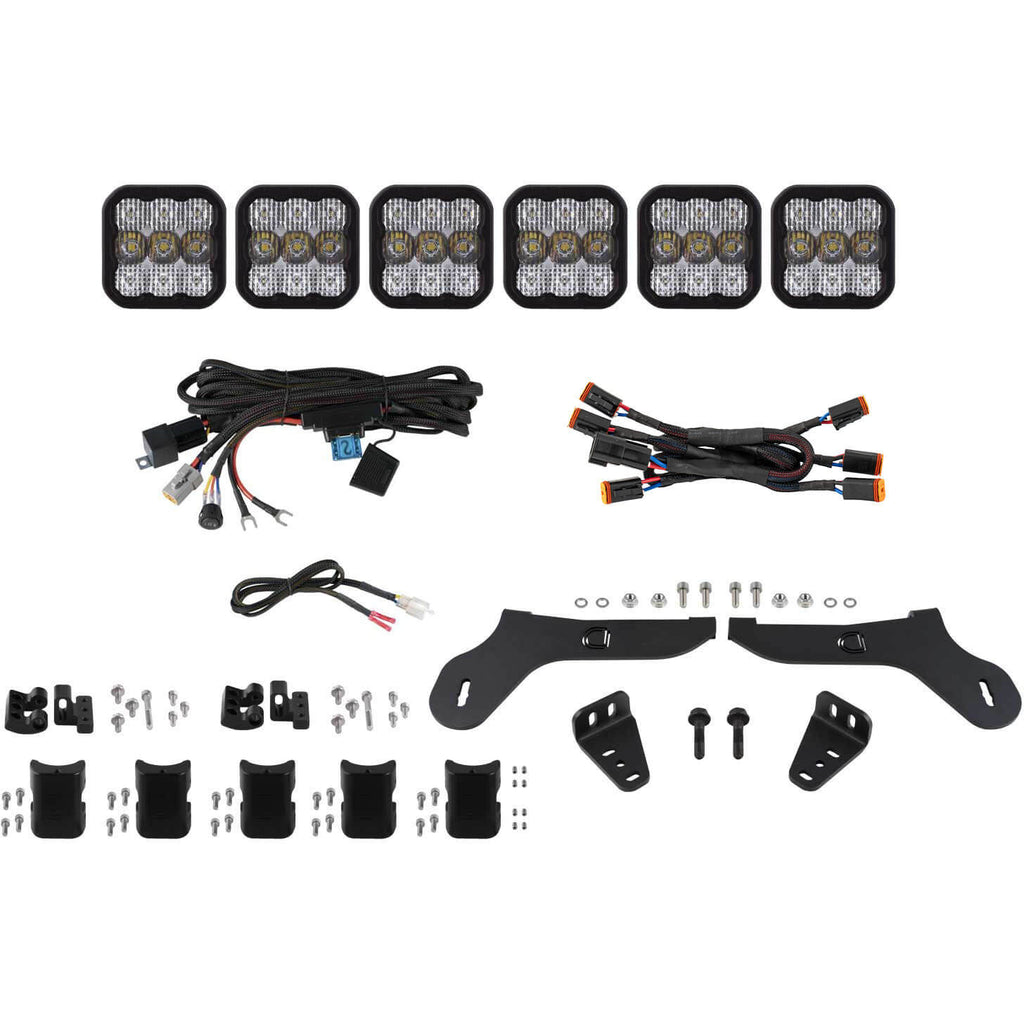 Diode Dynamics SS5 Pro CrossLink Grille LED Lightbar Kit (Combo, White), 2017-2020 F-150 Raptor