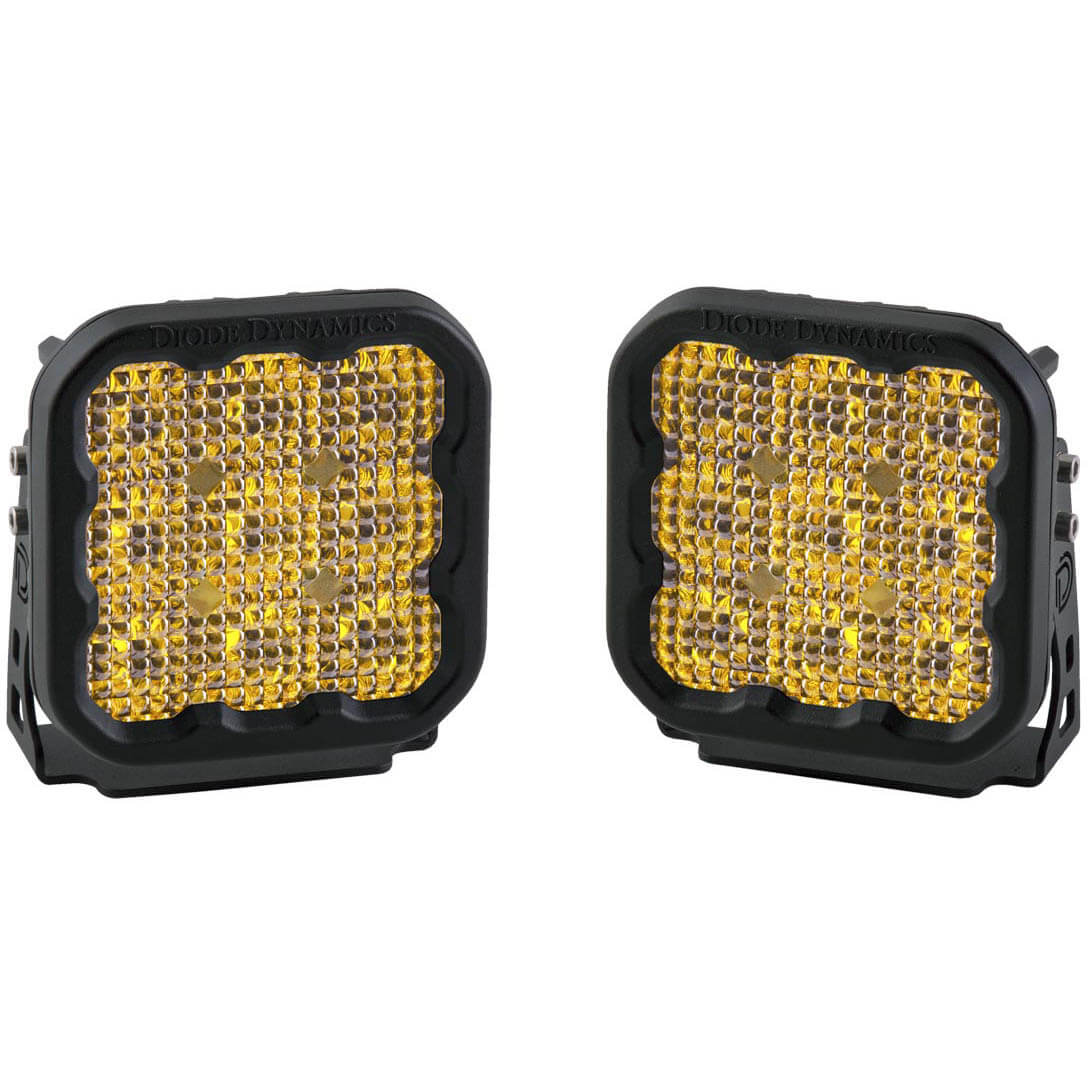 Diode Dynamics SS5 Pro LED Pods (Yellow, Flood, Pair/2)