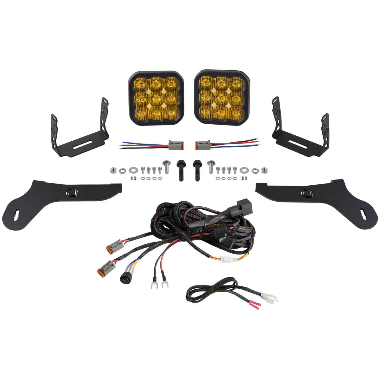 Diode Dynamics SS5 Sport Bumper LED Pod Light Kit (Driving, Yellow), 2017-2020 F-150 Raptor