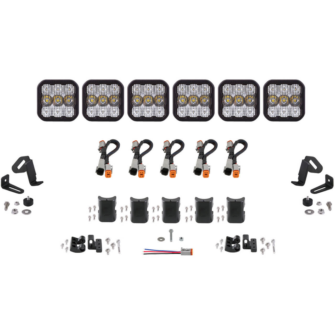 Diode Dynamics SS5 Sport Universal CrossLink 6-Pod Lightbar White Combo