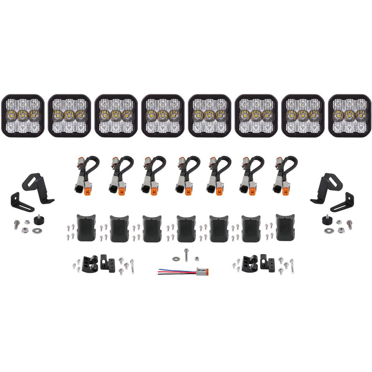 Diode Dynamics SS5 Sport Universal CrossLink 8-Pod Lightbar White Combo