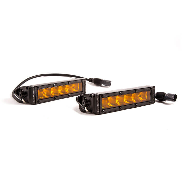Diode Dynamics SS6 6in LED Light Bars (Driving, Amber/2000K, Pair/2)