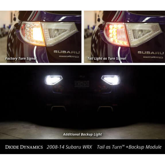 Diode Dynamics Tail As Turn Kit w/ Backup Module, 2008-2014 WRX & STi - Angle 3