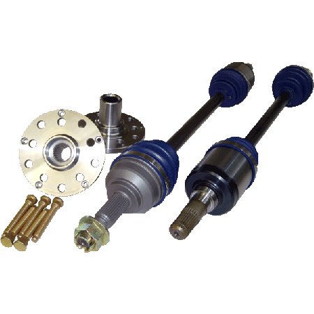 Driveshaft Shop Level 5 Rear Axles & Hub Kit (900HP, Pair/2), 2002-2007 WRX w/ R160 Diff