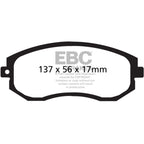 EBC Front Brake Pads (BlueStuff NDX), 2011-2014 WRX & 2013-2025 BRZ/FR-S/86 - Angle 3