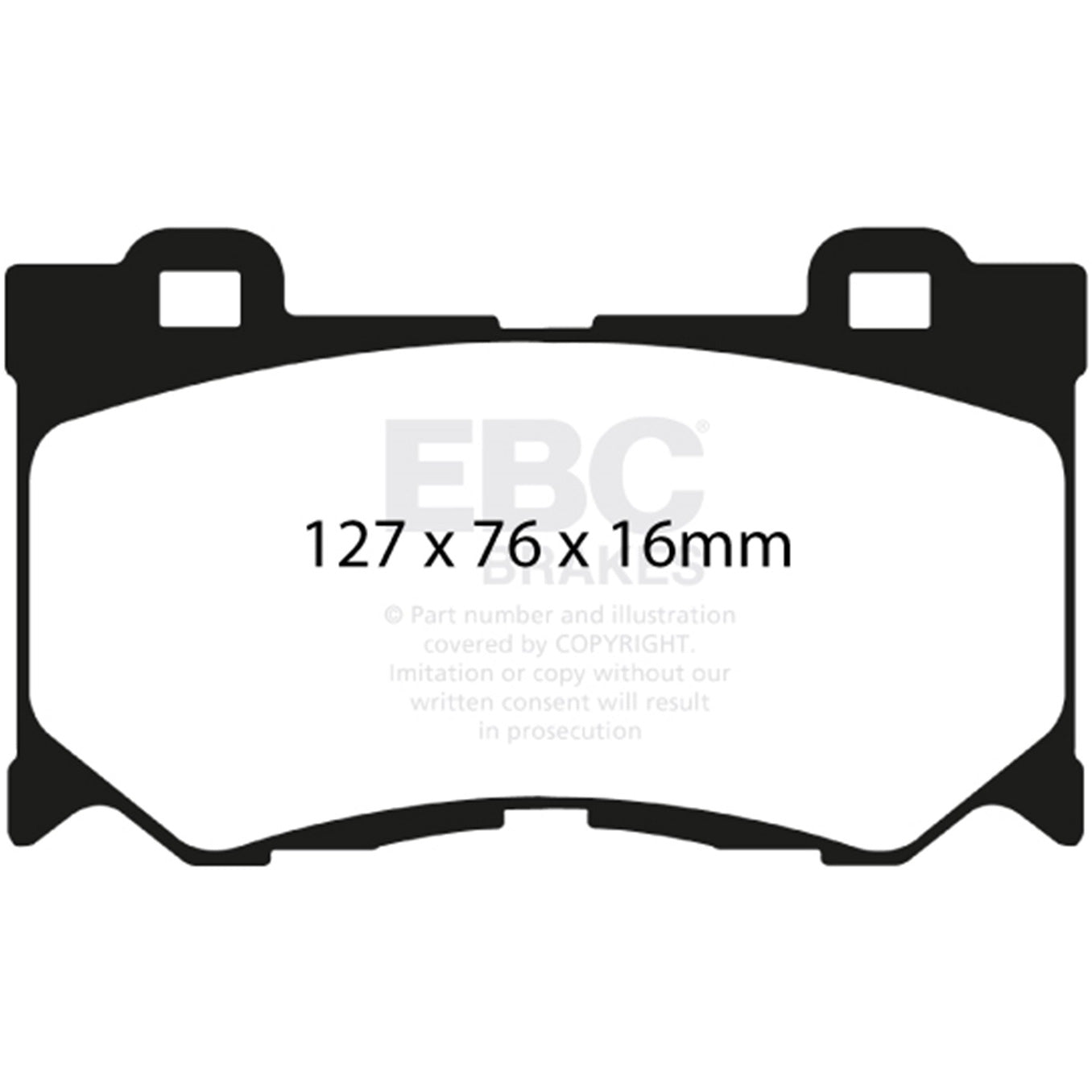 EBC Front GreenStuff Brake Pads, 2023-2024 Nissan Z Performance - Angle 3