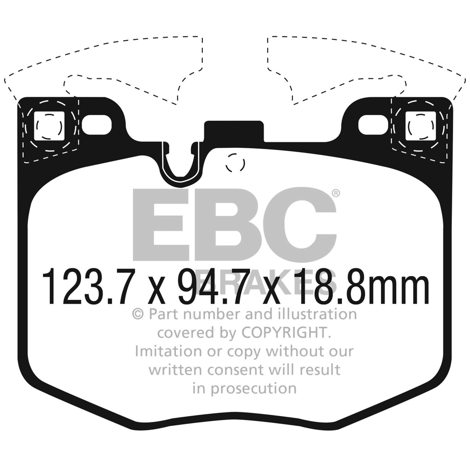 EBC Front GreenStuff Brake Pads, 2020-2023 GR Supra - Angle 3