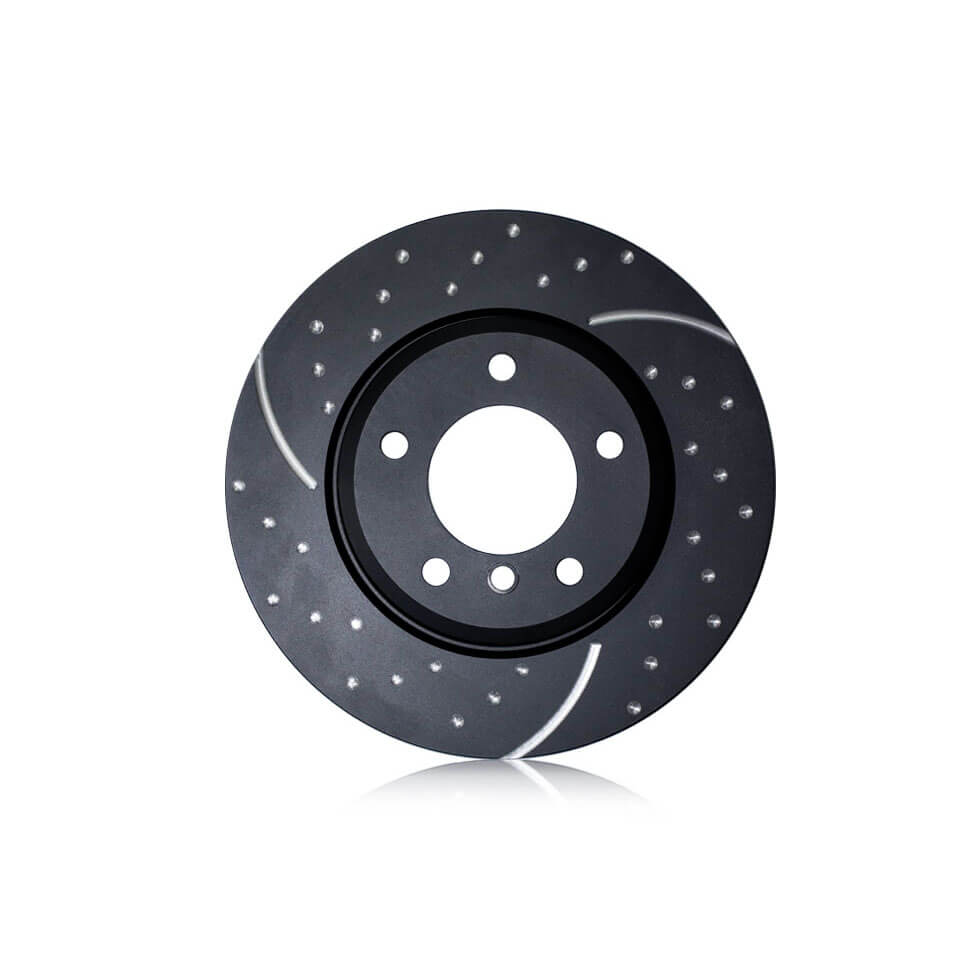 EBC GD Series Front Brake Rotors (Dimpled & Slotted, Pair/2), 2016-2018 Focus RS - Angle 2