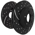 EBC GD Series Rear Brake Rotors (Dimpled & Slotted, Pair/2), 2002-2005 WRX