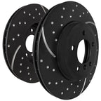 EBC GD Series Rear Brake Rotors (Dimpled & Slotted, Pair/2), 2017-2020 F-150 Raptor