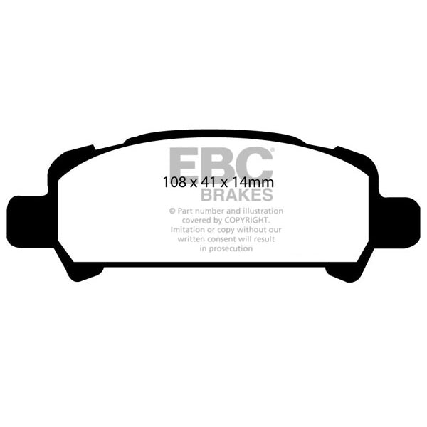 EBC GreenStuff Rear Brake Pads, 2002-2003 WRX - Angle 3