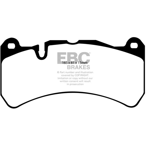 EBC RedStuff Front Brake Pads, 2018-2021 STi - Angle 3