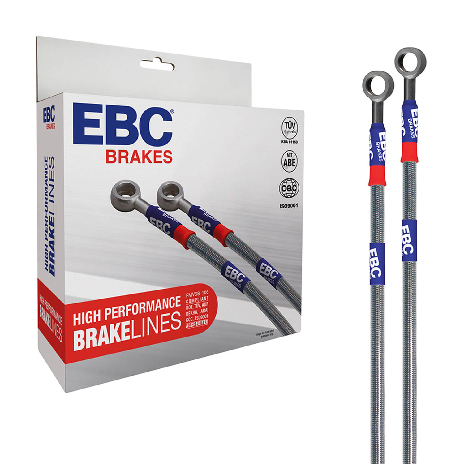 EBC Stainless Braided Brake Hoses Kit (Front & Rear), 2013-2020 BRZ/FR-S/86